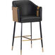 Carter 43 inch Napa Black / Napa Cognac Barstool
